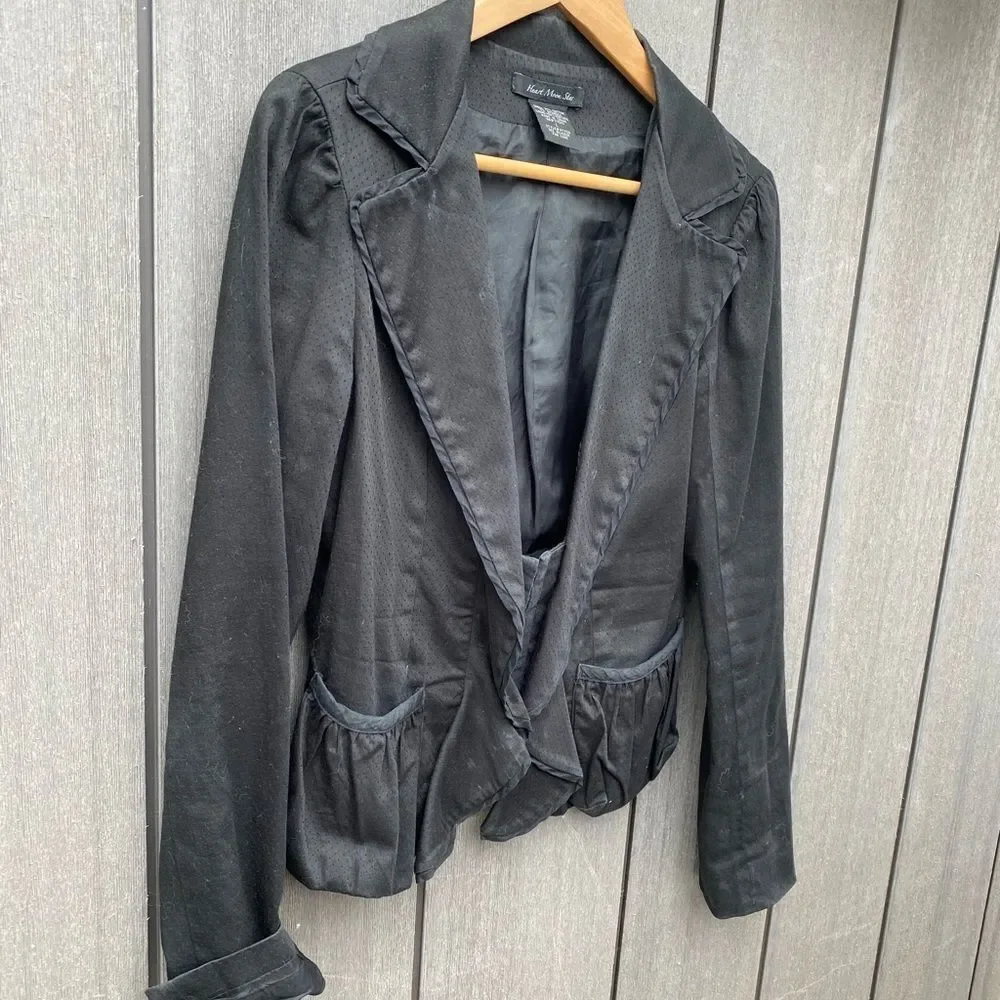 Heart Moon Star Black‎ Blazer